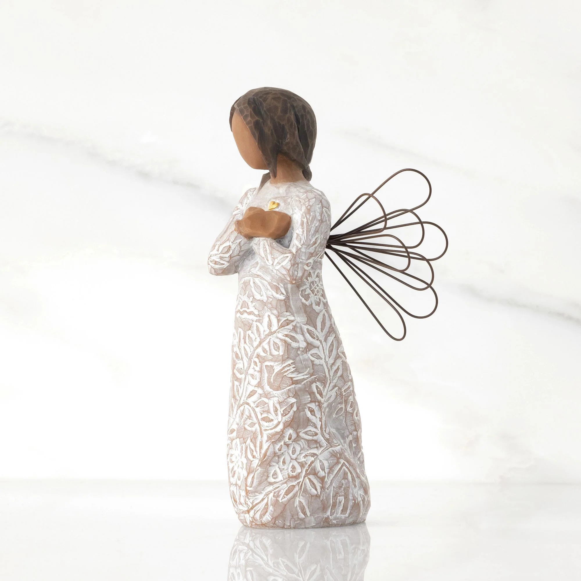 Remembrance Figurine (darker skin and hair) by Willow Tree - Image 3